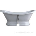 Porcelain Ematel Fonte Iron 72 '' baignoire autoportante